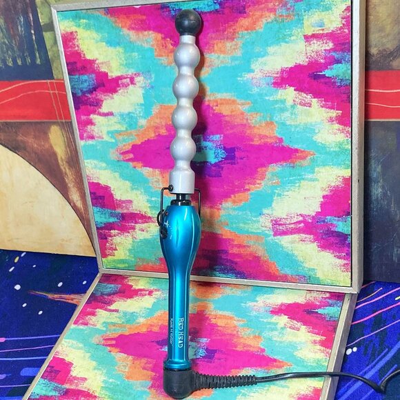 BED HEAD ROCK N ROLLER CURLER 2-IN-1 CERAMIC IRON CURLING WAND CLAMP-FREE STYLER - Picture 6 of 8